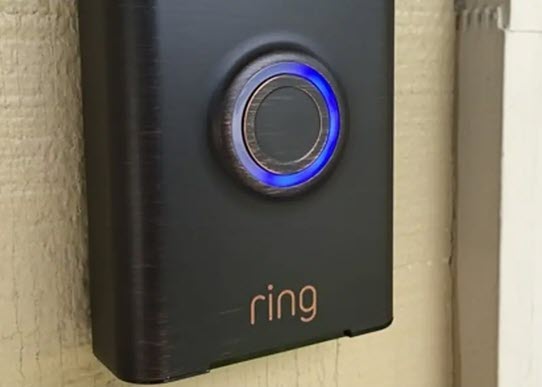 ring doorbell light is flashing blue due to a low battery